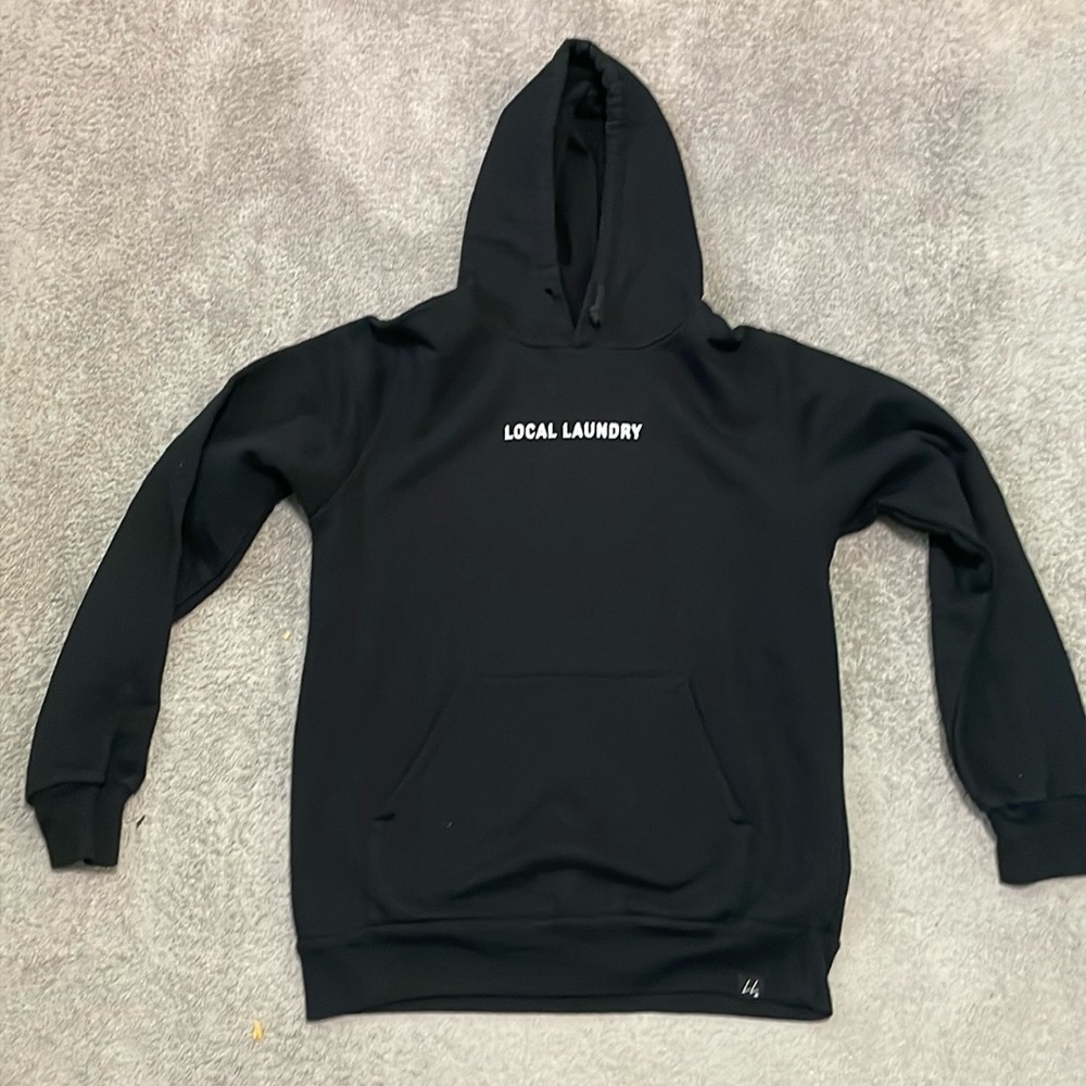 VGC Local Laundry Black Hoody - Size Small